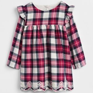 NWT Gap Baby Plaid Eyelet Dress w/ diaper cover